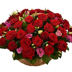 Корзина из 51 розы Гран При  «Великолепная»